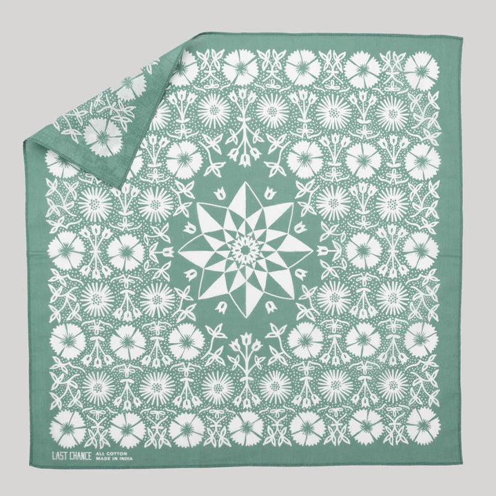 Cotton Aster Bandana - Blue Sage