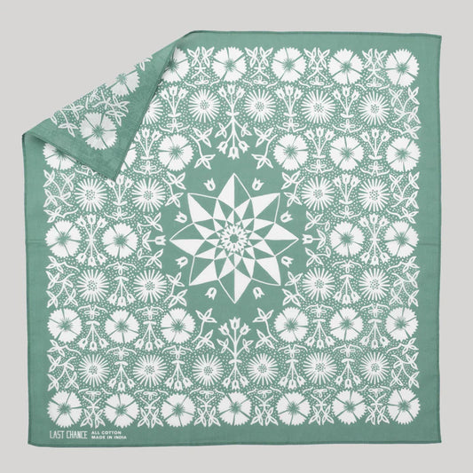Cotton Aster Bandana - Blue Sage