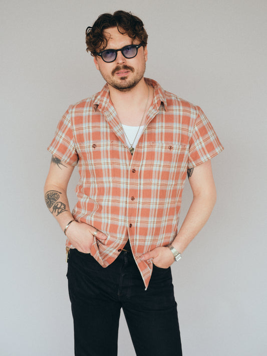 Bruce Shirt Flannel Check Red/Blue