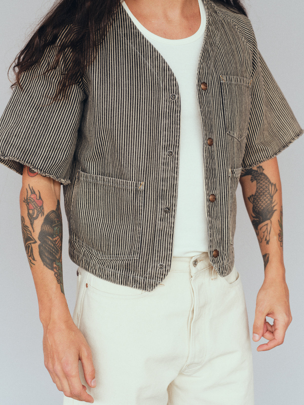 Cobb Shirt Hickory Stripe - Black/White