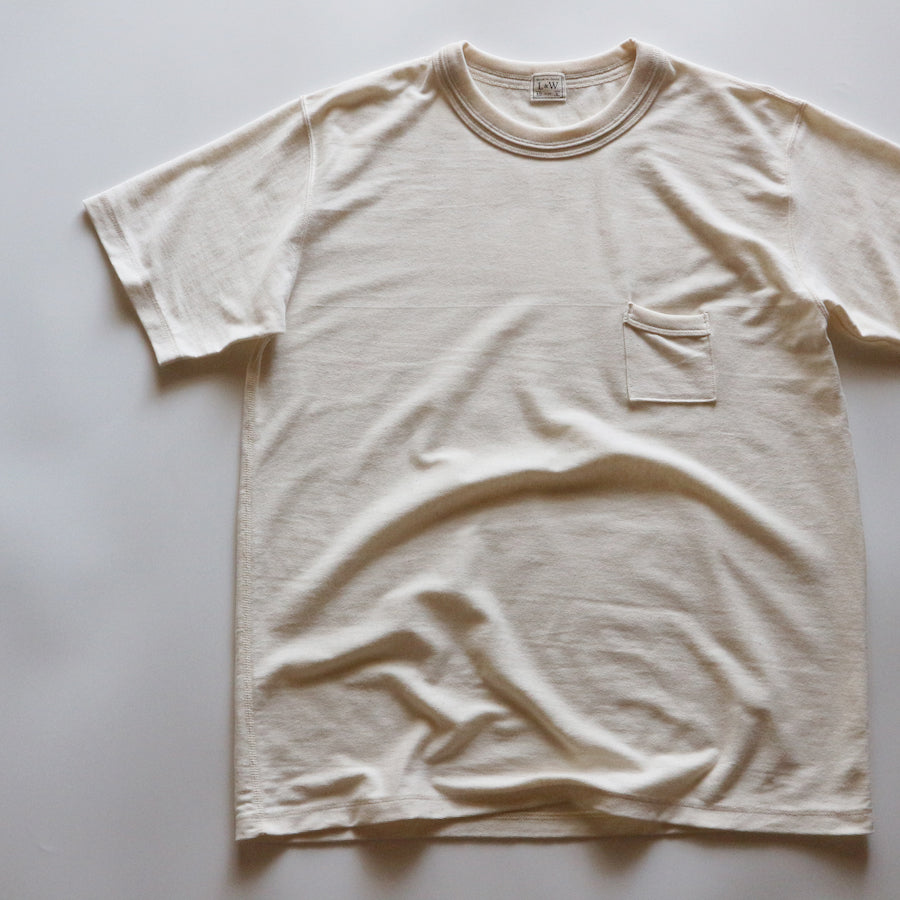 Loopwheeled Double Binder Tee - Ivory