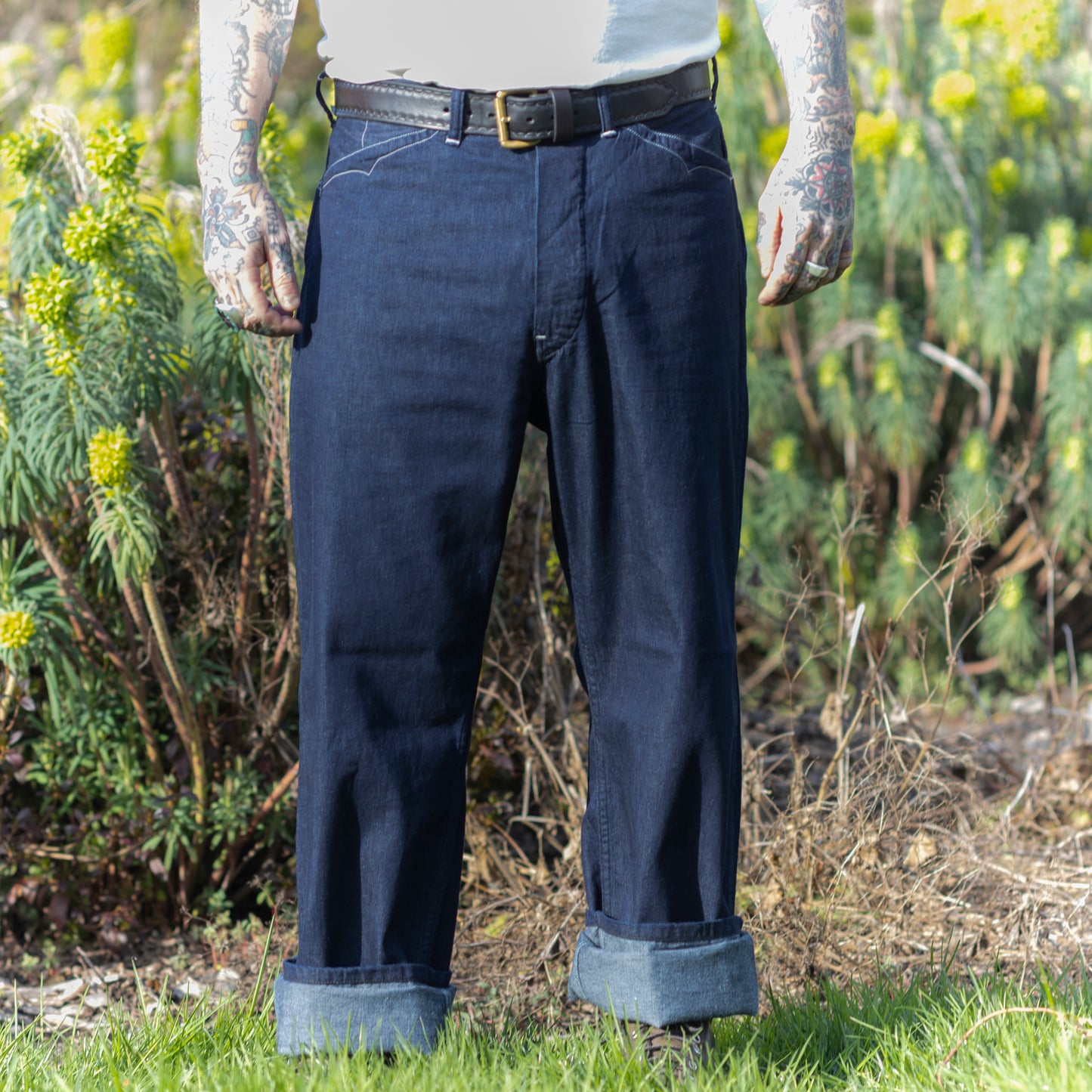Sweetbear Bandtop 8oz Denim Pants - Dark Indigo