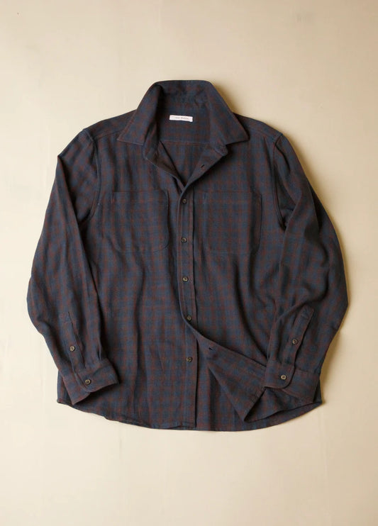 Rios Handwoven Workshirt - Indigo/Smoke/Madder
