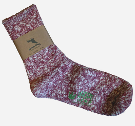 Pink Slub Nep Socks