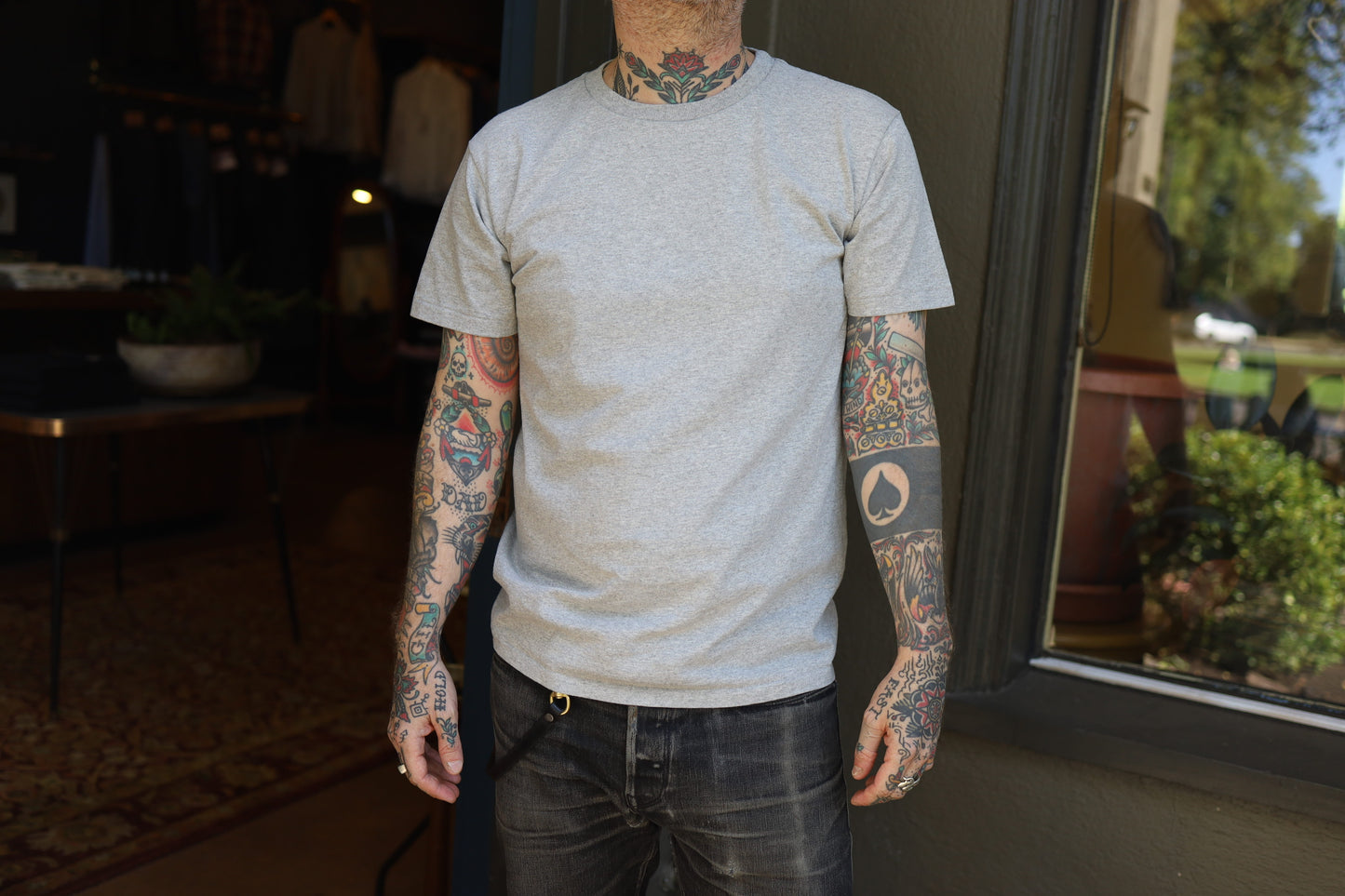 1PAC Short Sleeve Crewneck Tee - Heather Grey