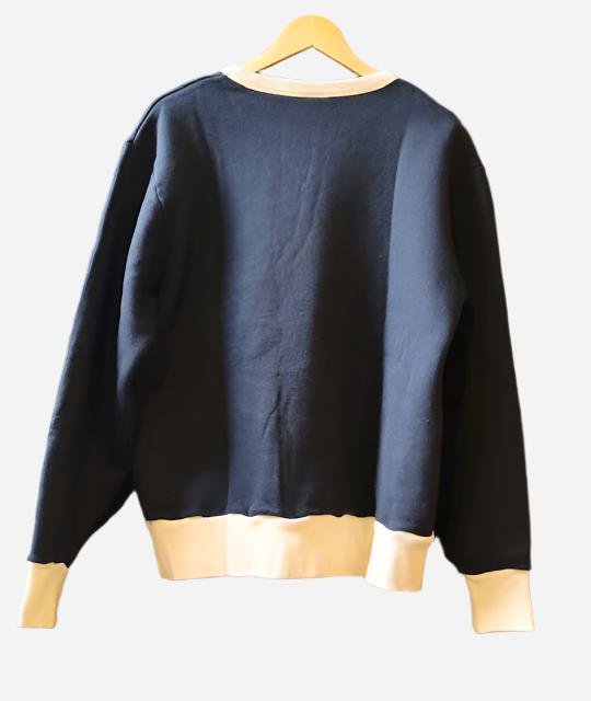50's Crew Neck Pullover - Navy/Ivory