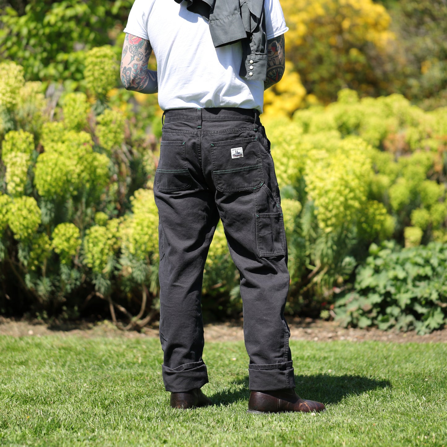 Double Knee Work Pants- Vintage Black