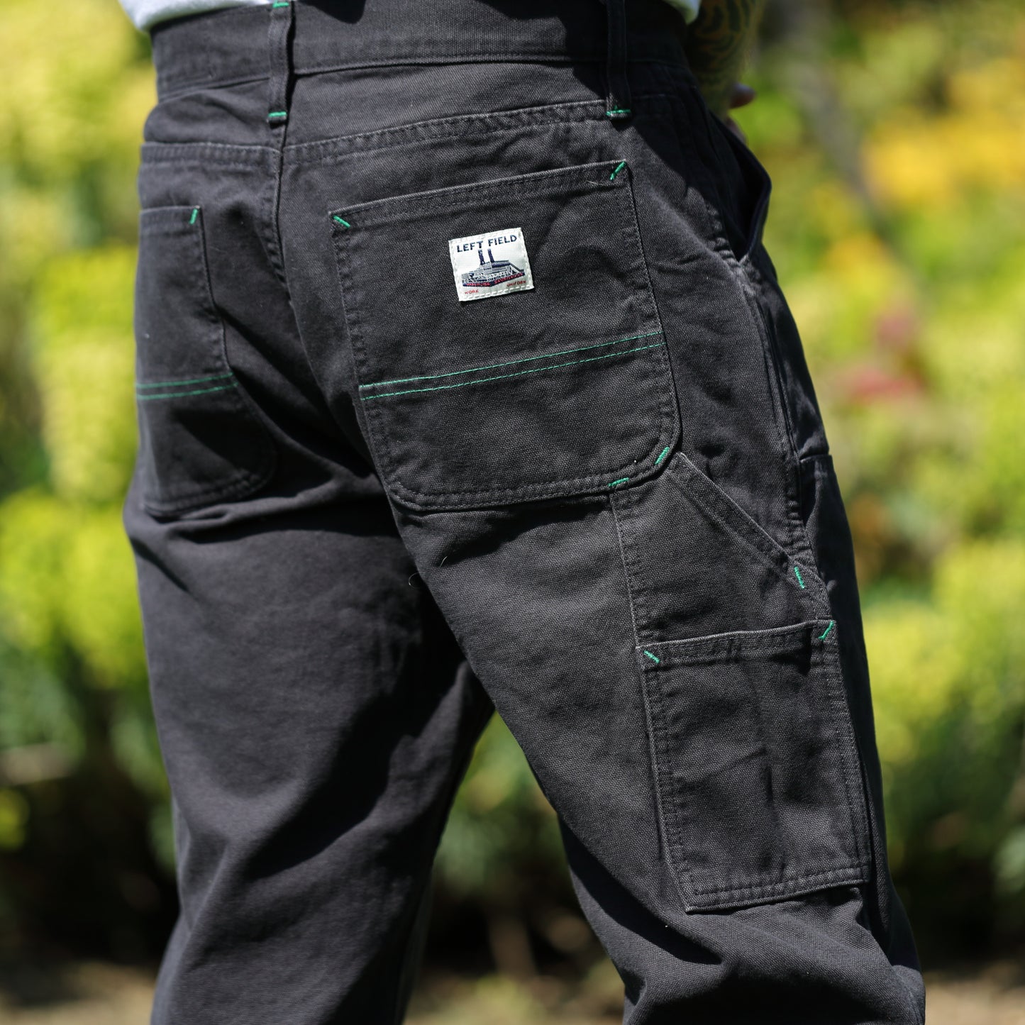 Double Knee Work Pants- Vintage Black