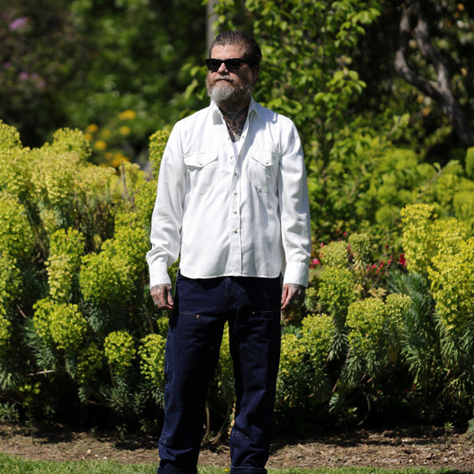 Tencel Gabardine Pearlsnap Shirt - Natural