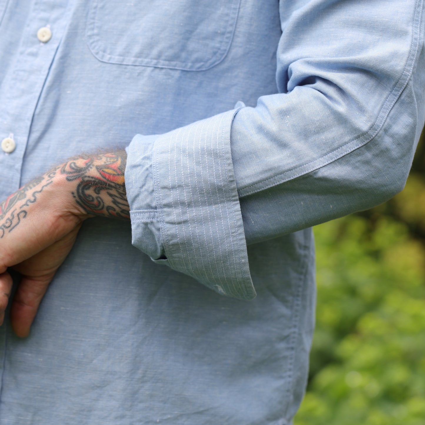 Arbeitshemd Work Shirt -Trail Blue