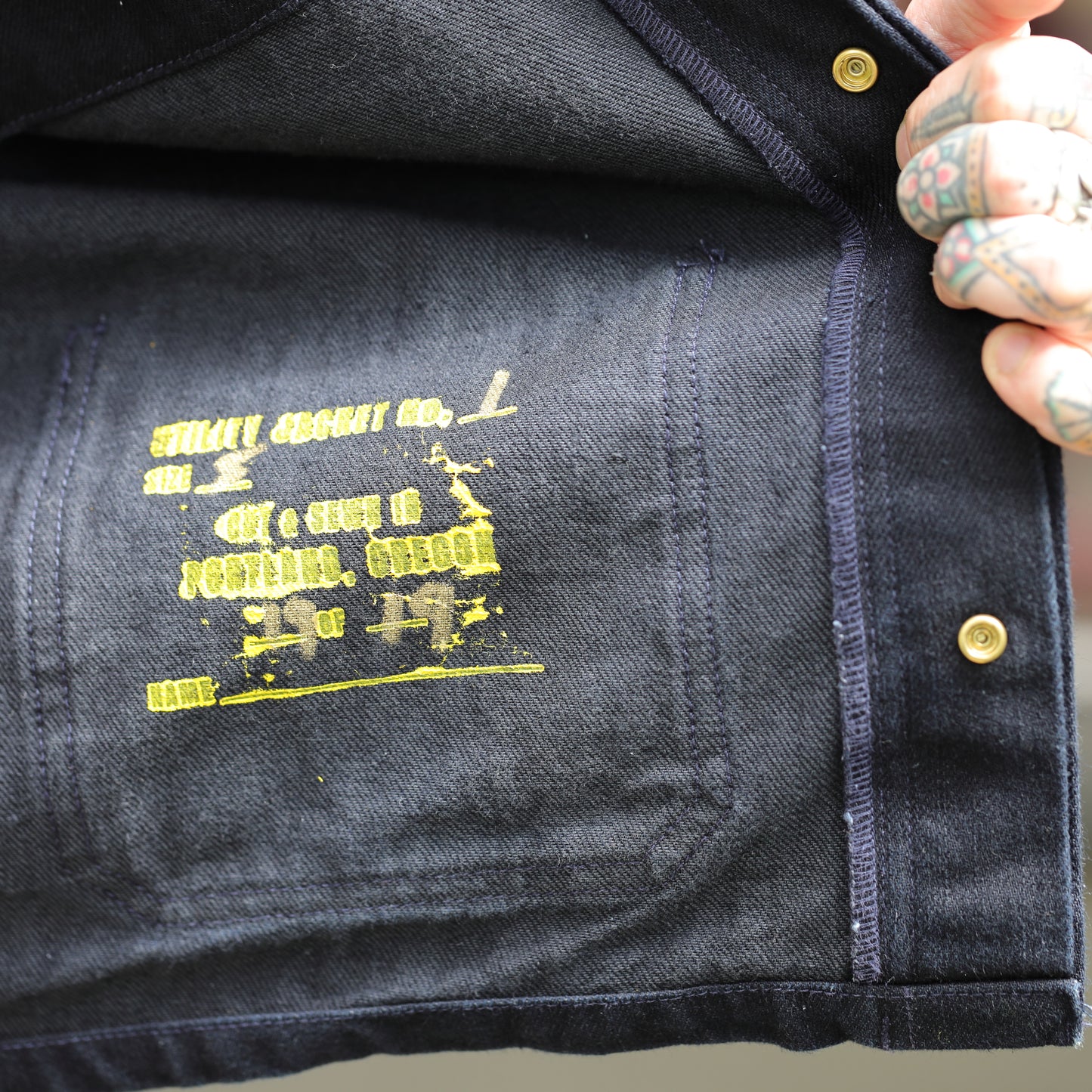 Utility Jacket No 1. - Charcoal Navy Twill
