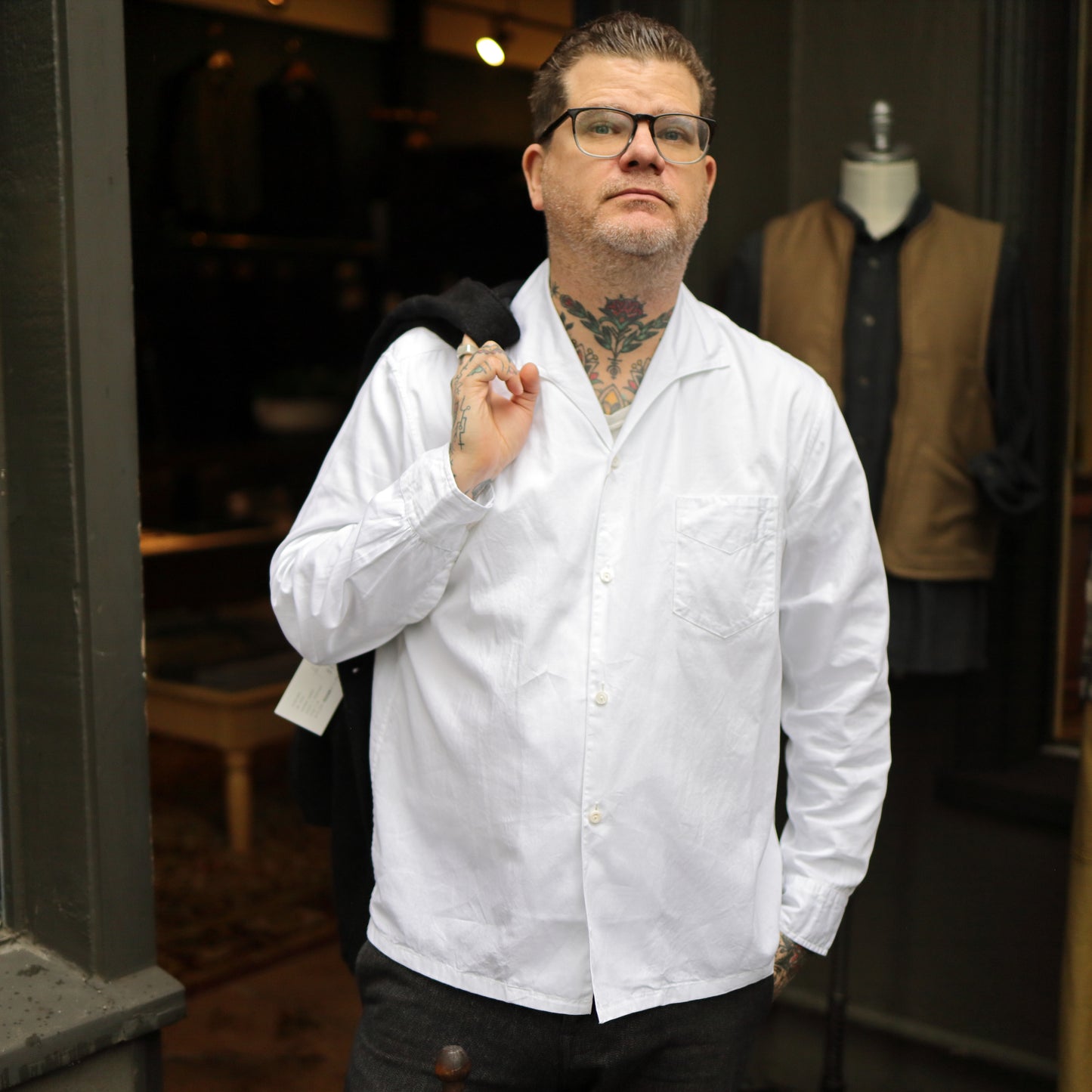 Fever Shirt Bedford Cord - White