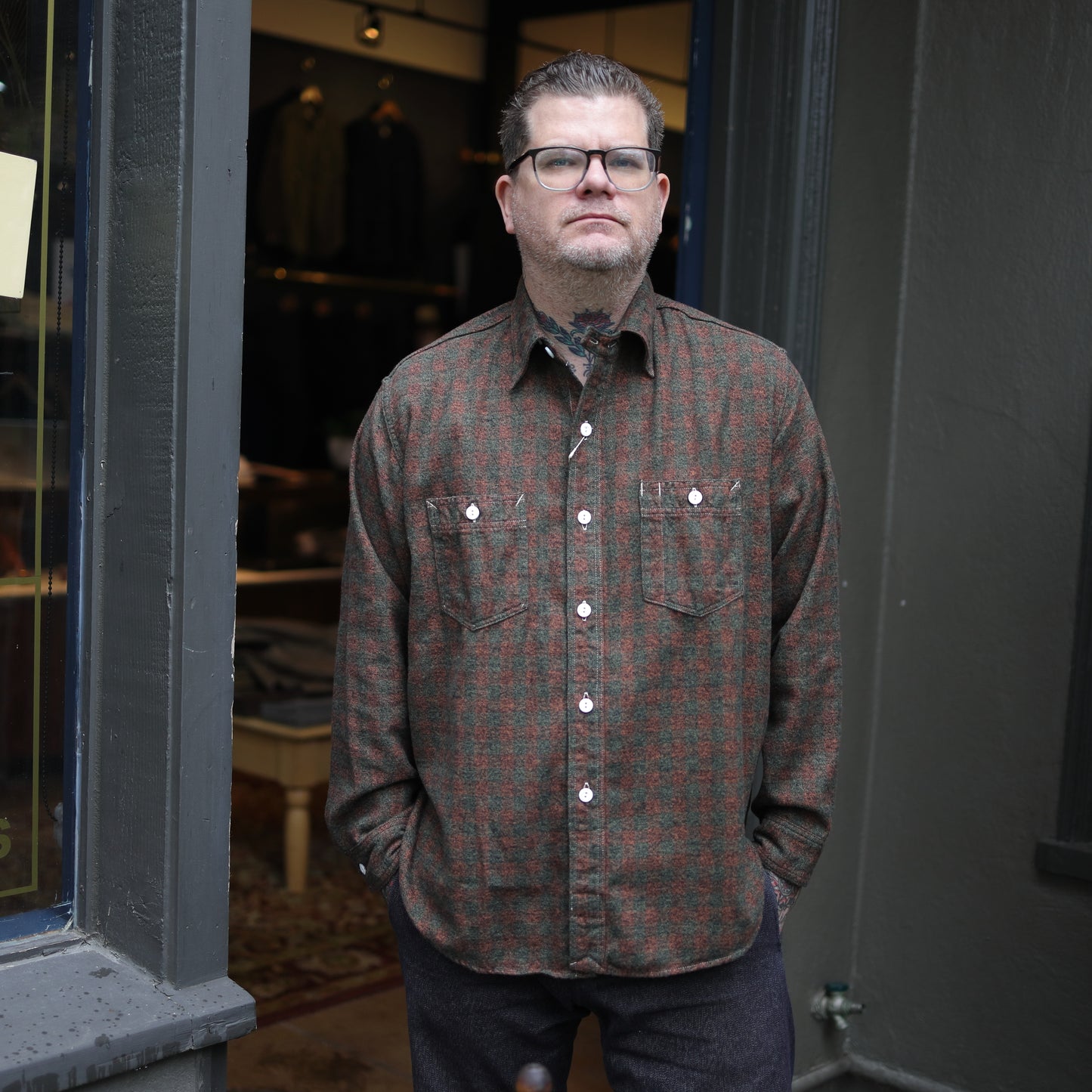 St. Louis Flannel - Plaid Orange Block