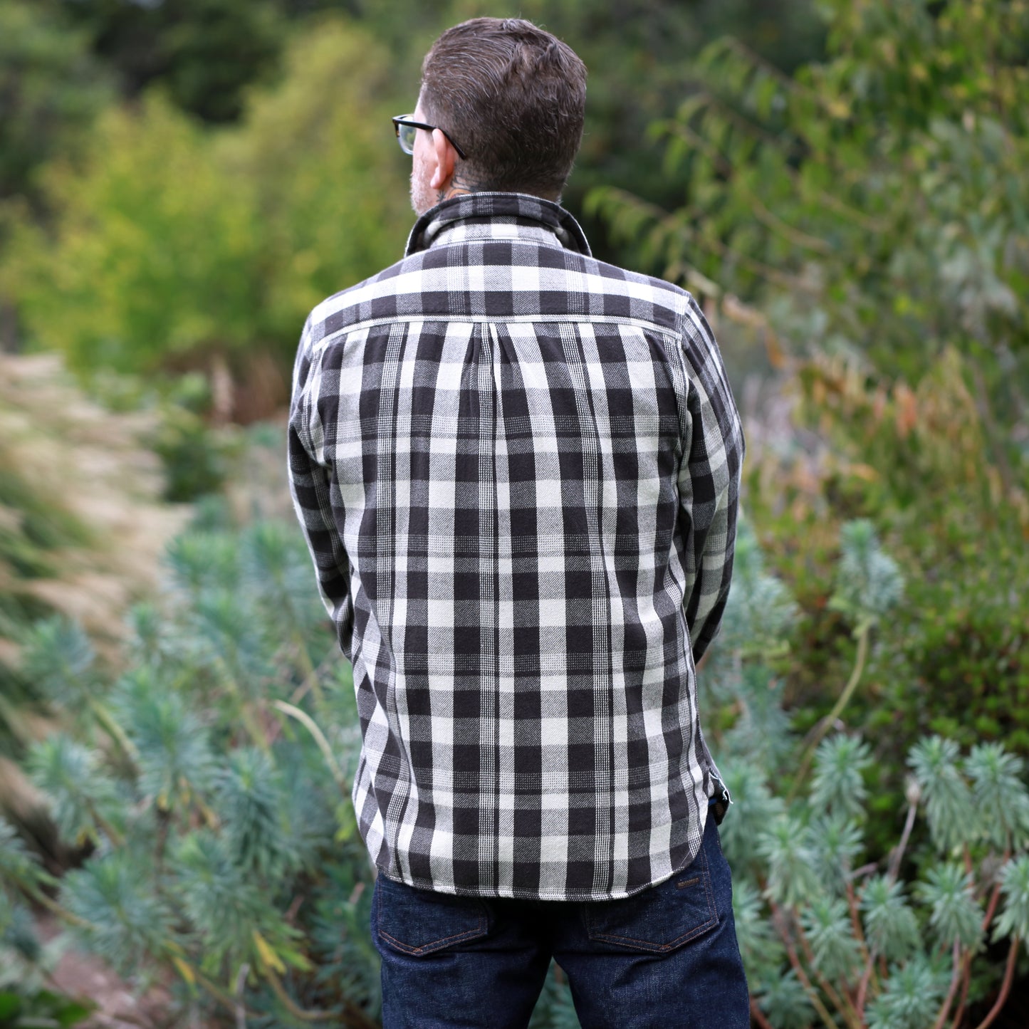 Washed Flannel  Workshirt - Night Pitch