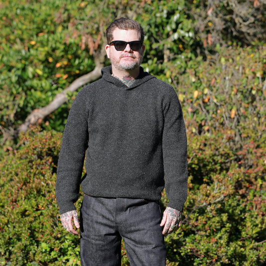 Santi Hoodie - Undyed Black