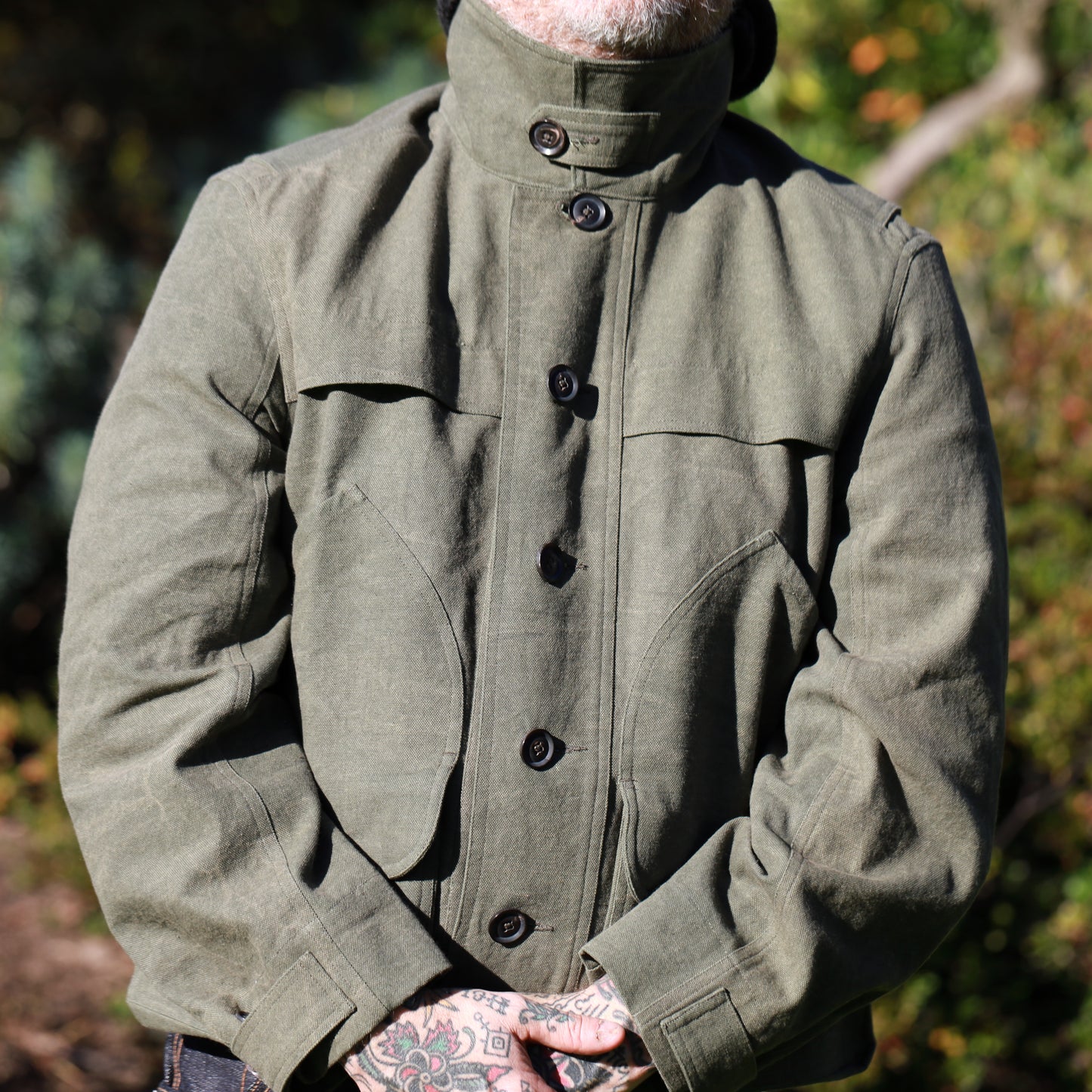 Cropped Utility Jacket - Forest Green