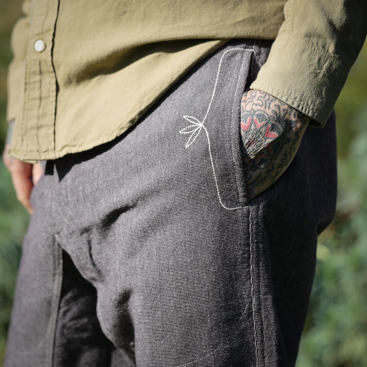 Heavyweight Pinpoint Canvas Chino - Night Sky