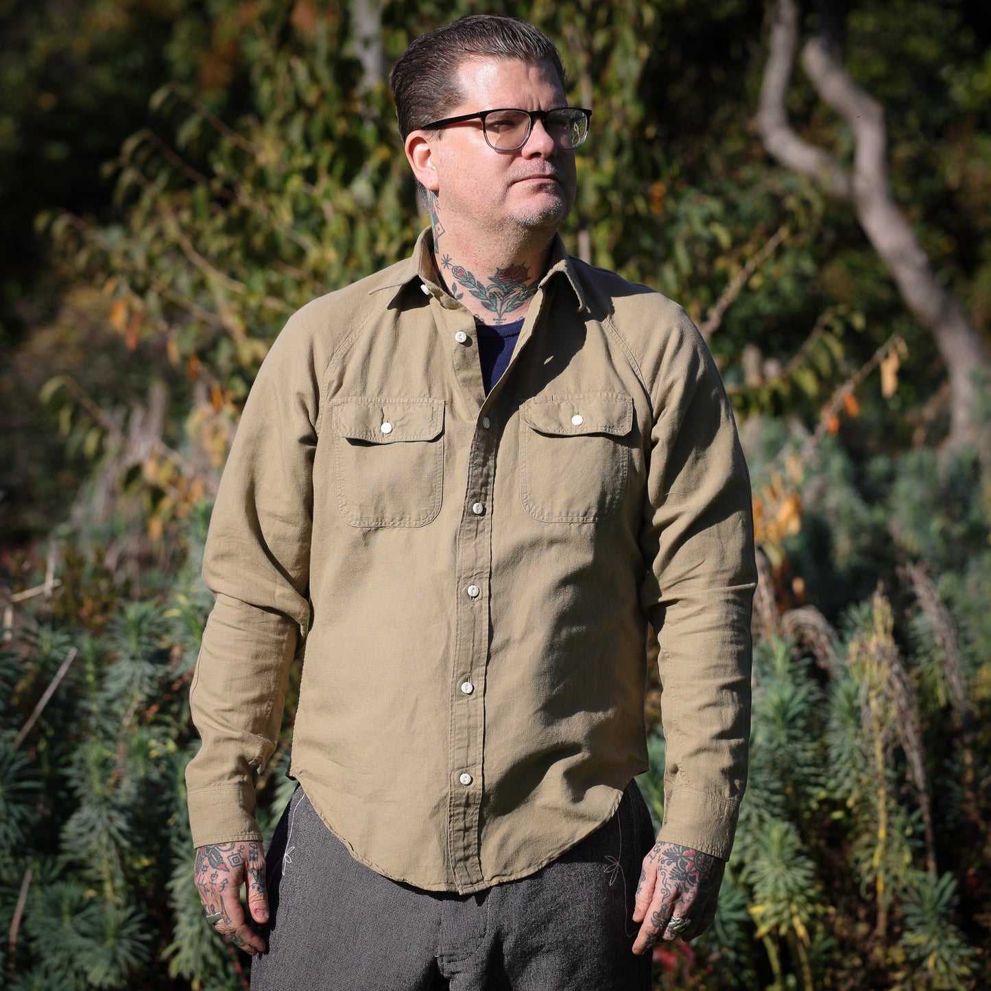 Heimat Cotton Hemp Work Shirt - Desert