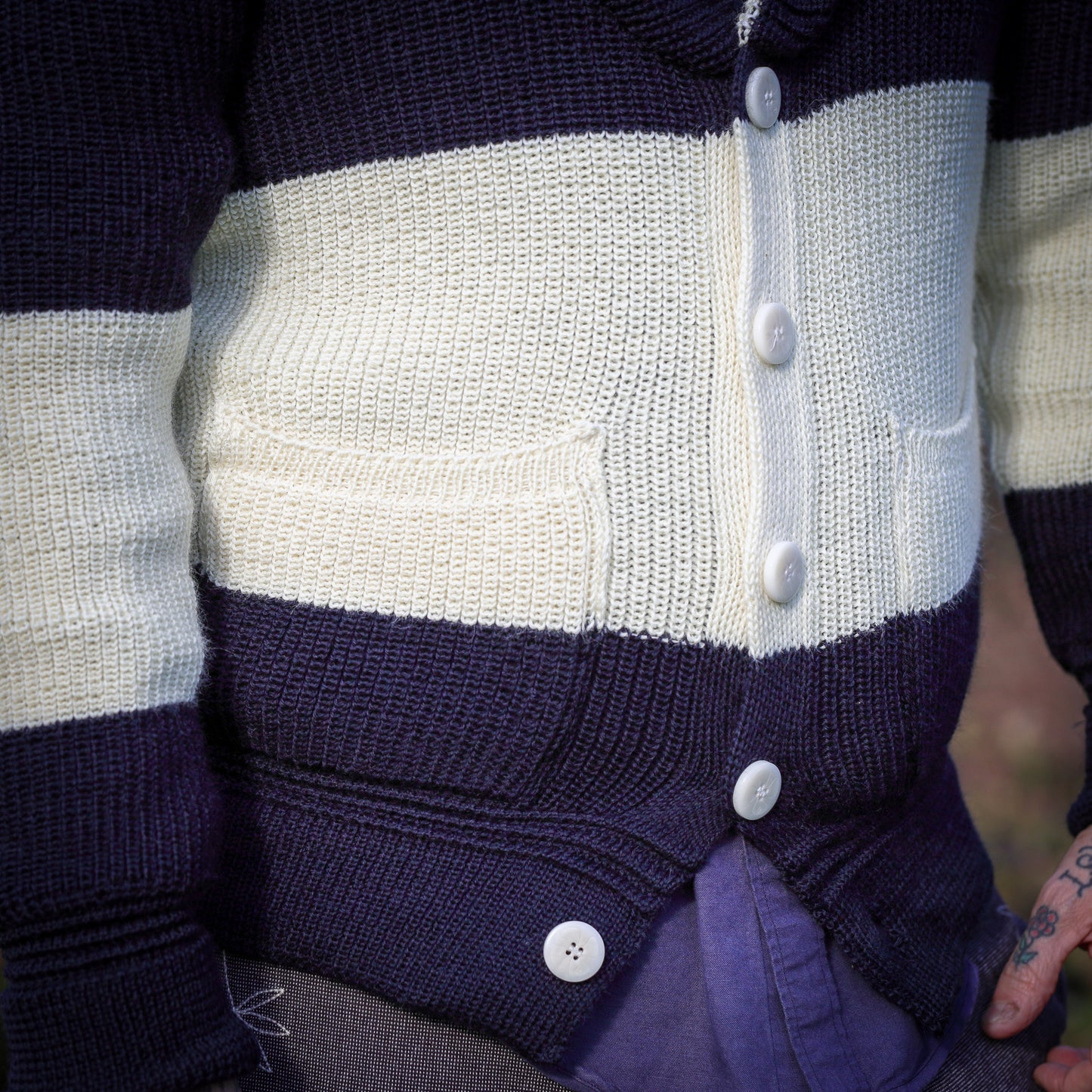 Signal Eiger Cardigan - Ink/Seashell