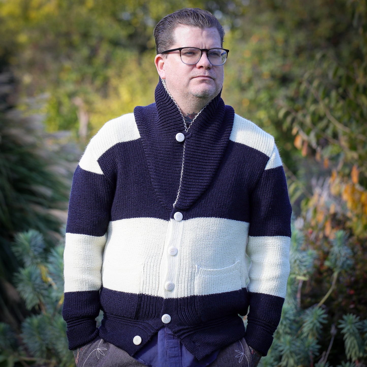 Signal Eiger Cardigan - Ink/Seashell