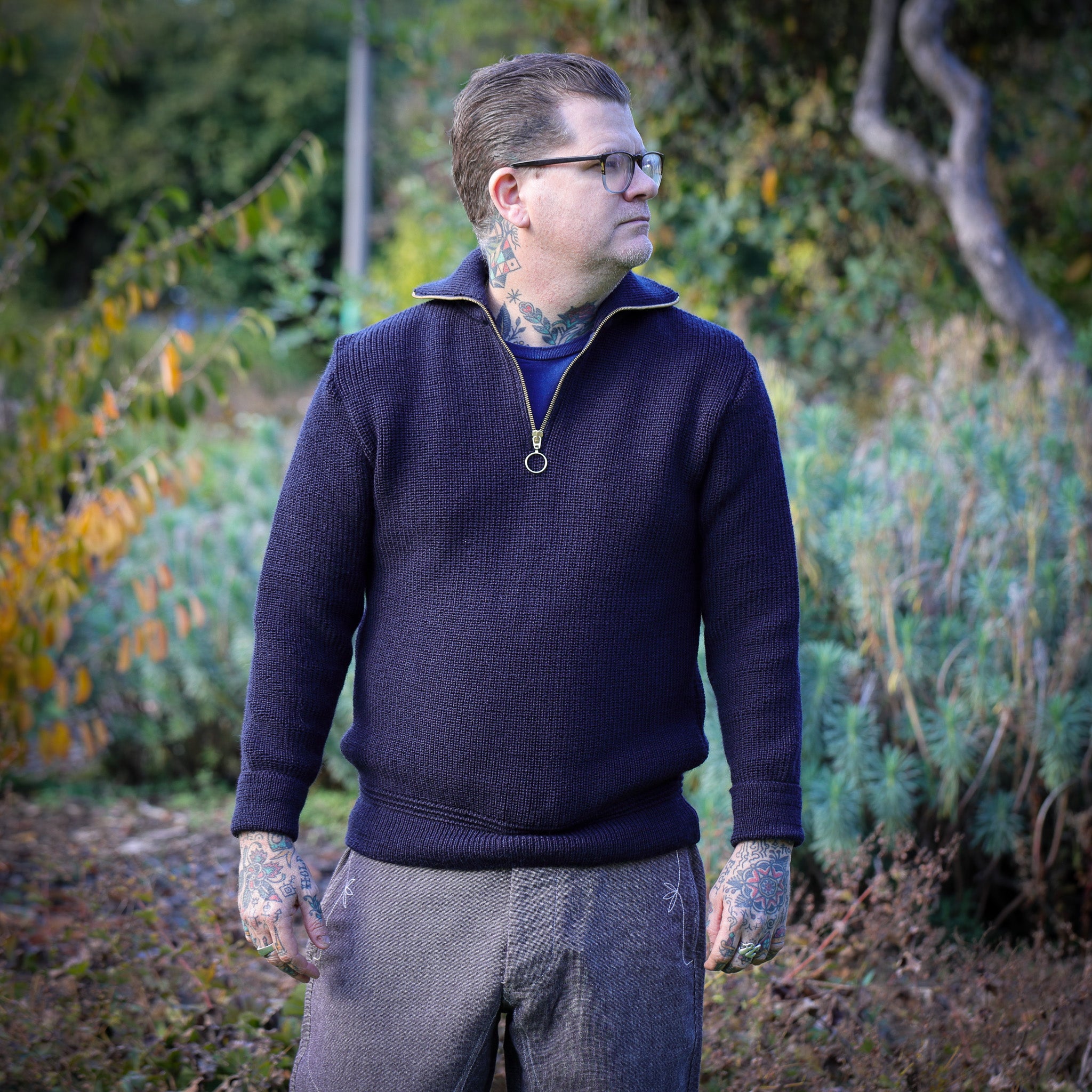 70's WILDMAN セーター　SWIFTジップ　USA製 ヴィンテージ Skipper Sweater - Ink – Joe's Authentic Supply Co.