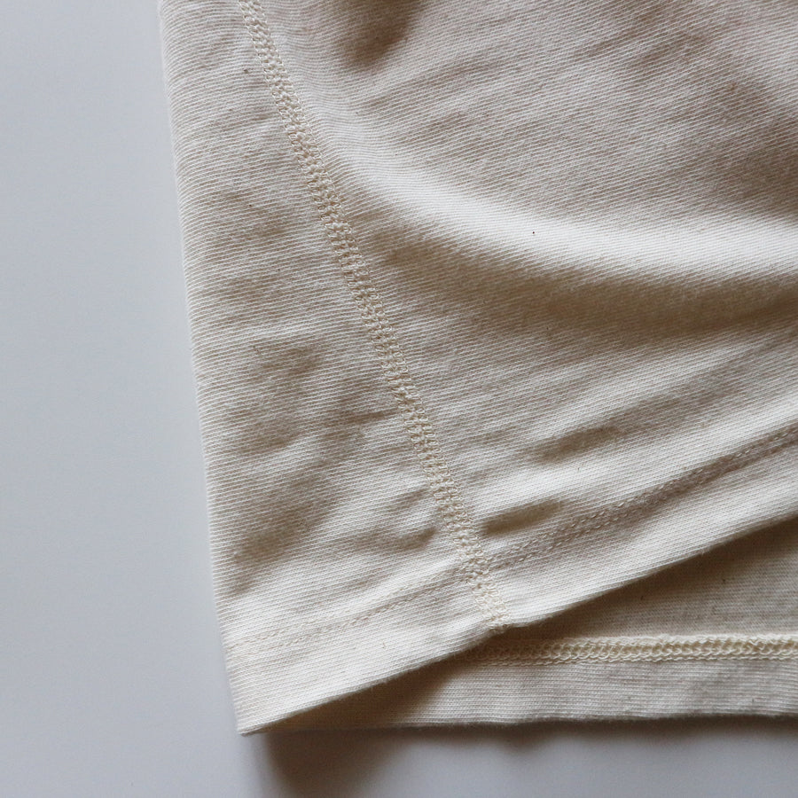 Loopwheeled Double Binder Tee - Ivory