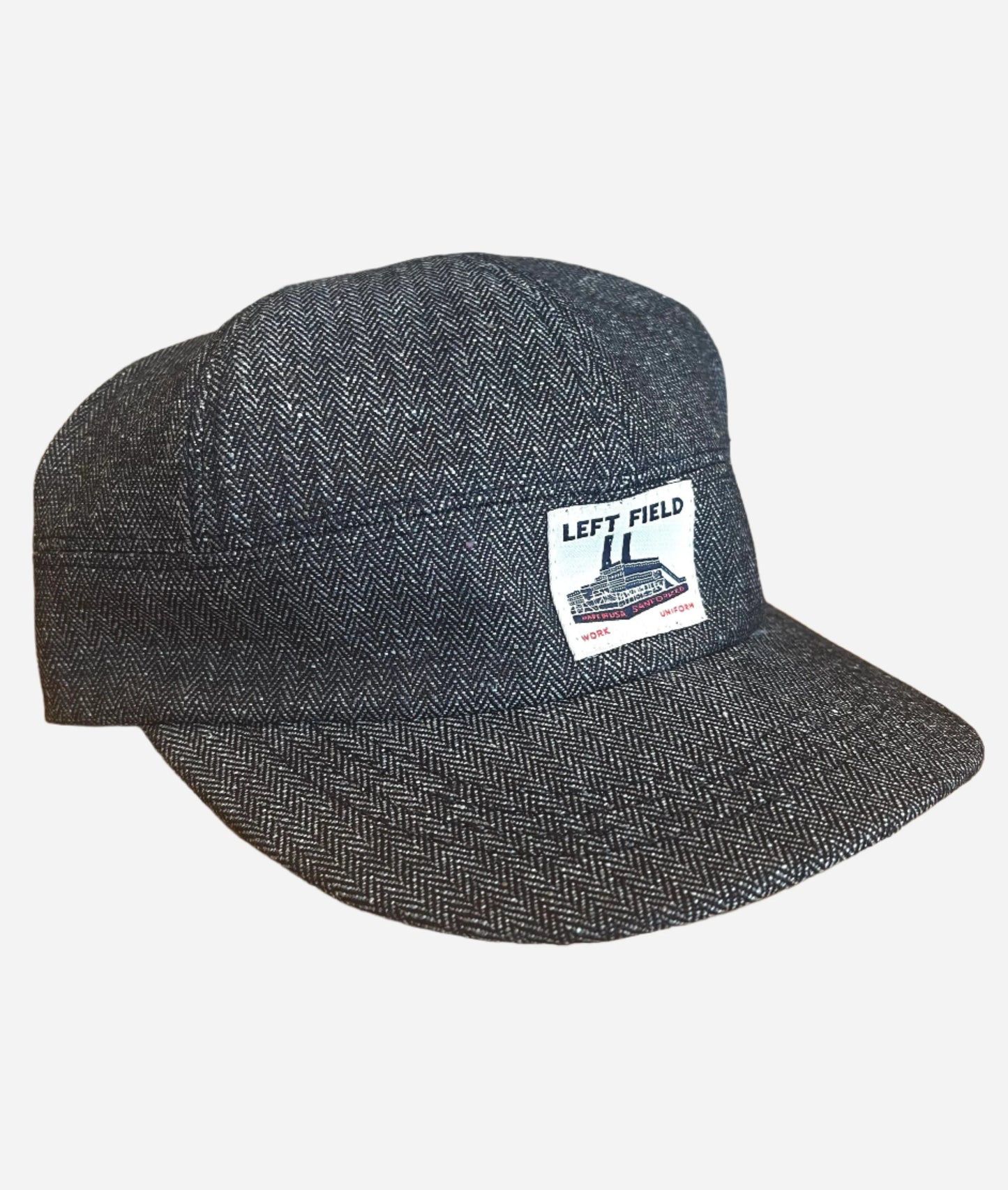 Indigo Herringbone Engineer Cap