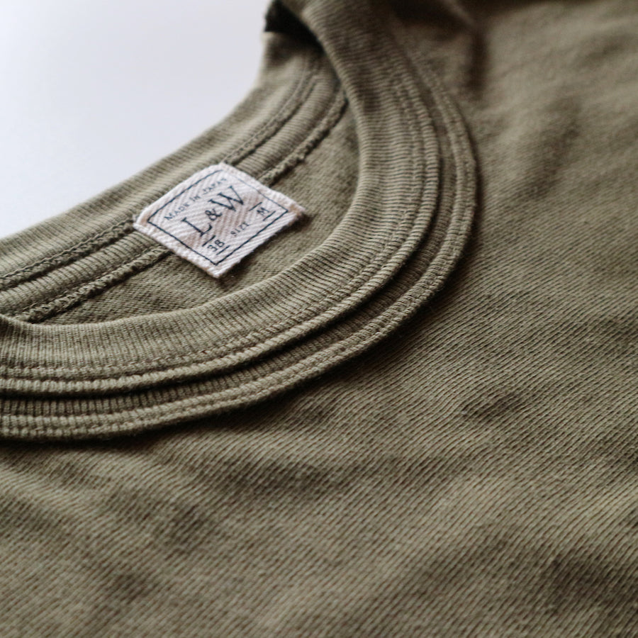 Loopwheeled Double Binder Tee - Army Olive