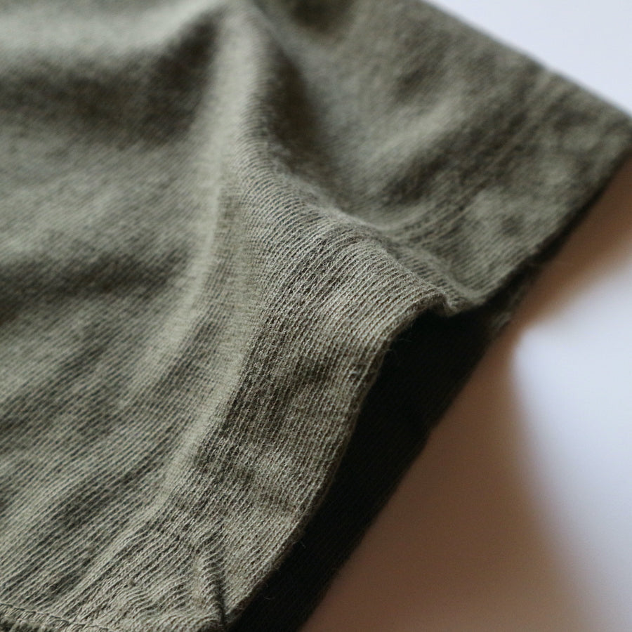 Loopwheeled Double Binder Tee - Army Olive