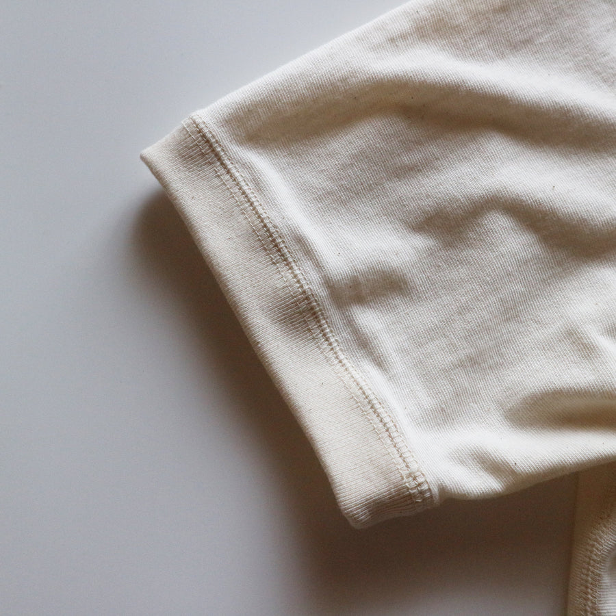 Loopwheeled Henley - Ivory