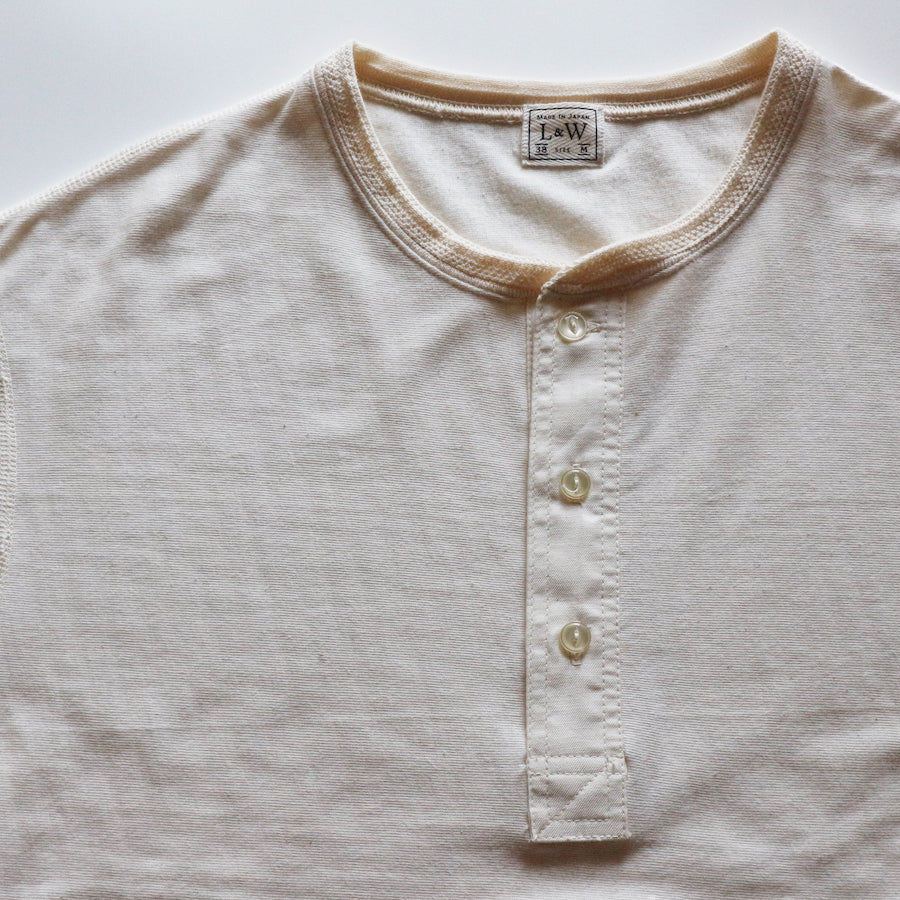 Loopwheeled Henley - Ivory
