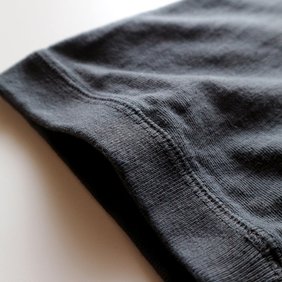 Loopwheeled Henley - Antique Black