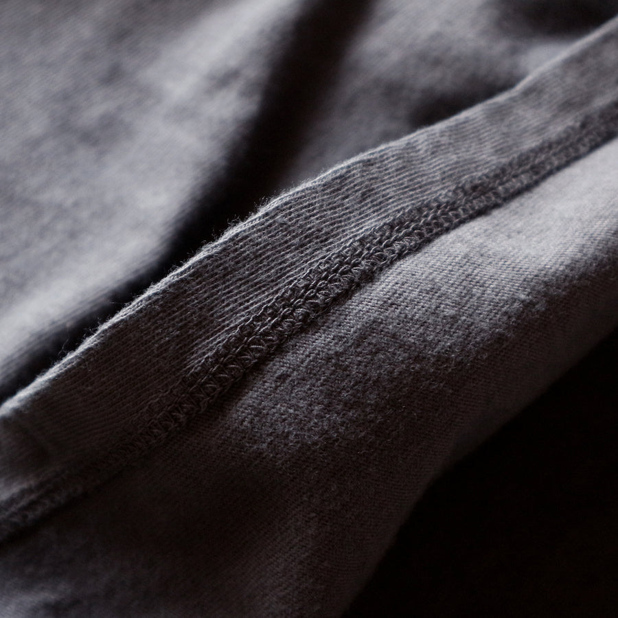 Loopwheeled Henley - Antique Black