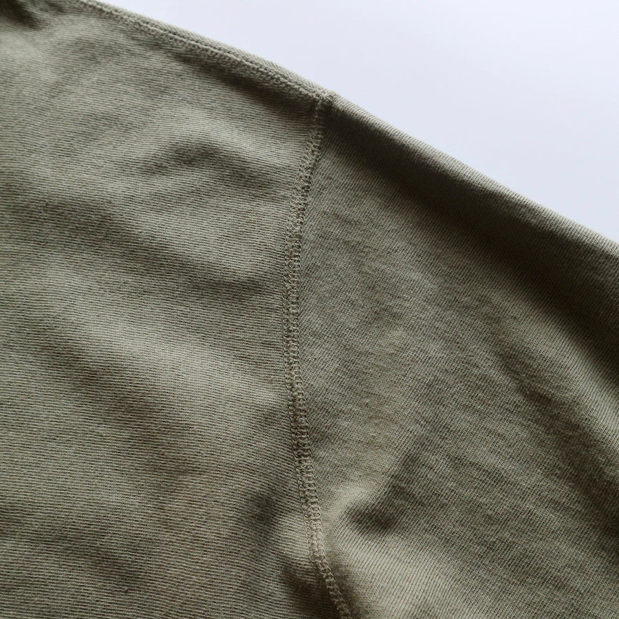 Loopwheeled Henley - Army Olive