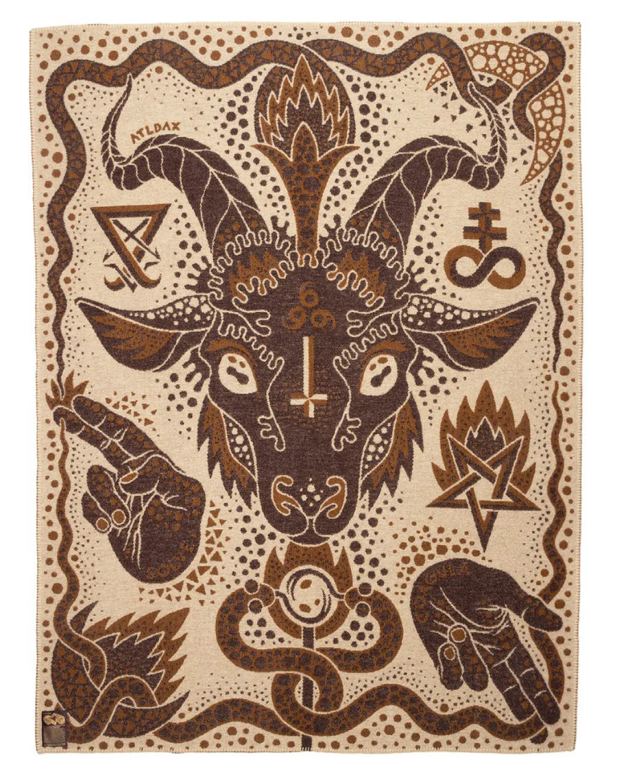 Indigofera x Bjorn Atldax Wool Blanket - Baphomet