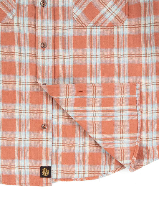 Bruce Shirt Flannel Check Red/Blue