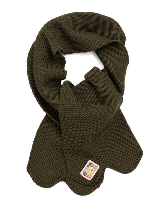 Indigofera Chilcoot Merino Wool Scarf - Dark Olive