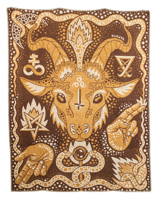Indigofera x Bjorn Atldax Wool Blanket - Baphomet