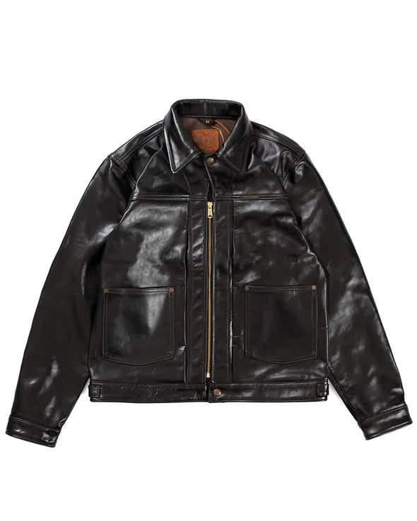 Wibaux Leather Jacket - Blackish Brown