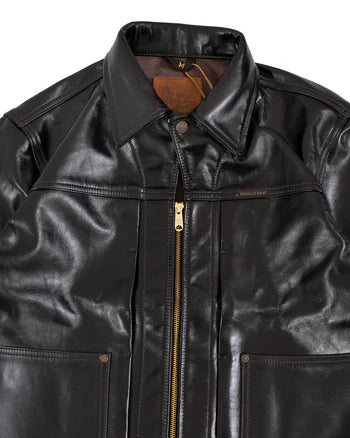 Wibaux Leather Jacket - Blackish Brown