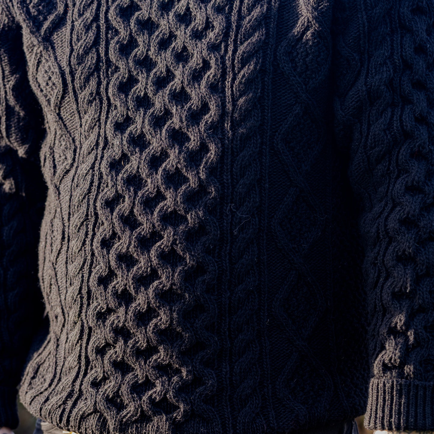 Steve McQueen Sweater - Black Donegal Irish Wool