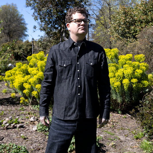 Denim Pearlsnap Shirt - Rinsed Black
