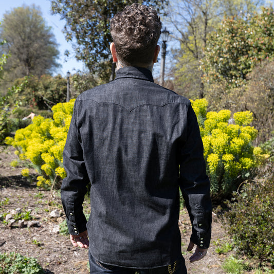 Denim Pearlsnap Shirt - Rinsed Black