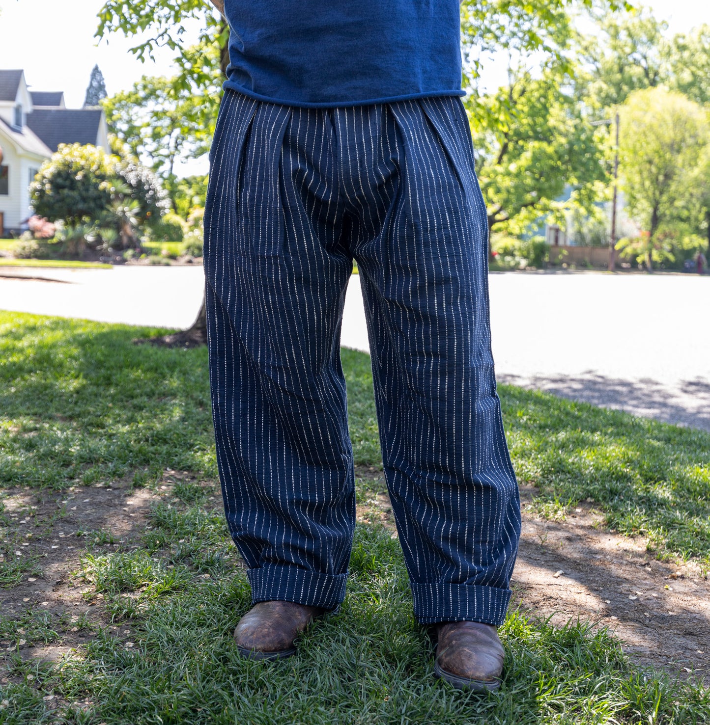Shakoor Pant - Dark Indigo/Ecru