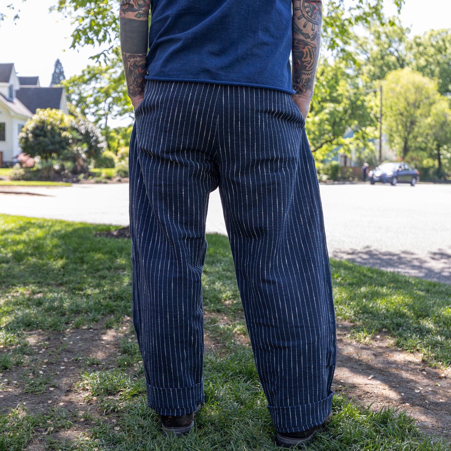 Shakoor Pant - Dark Indigo/Ecru