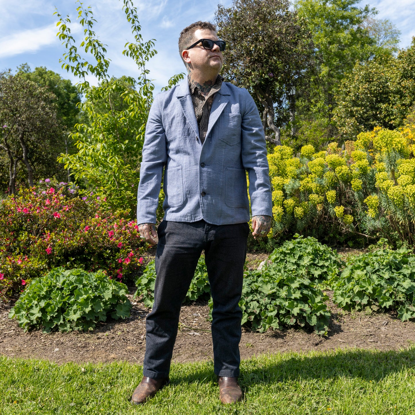 Study Jacket - French Blue/Natural