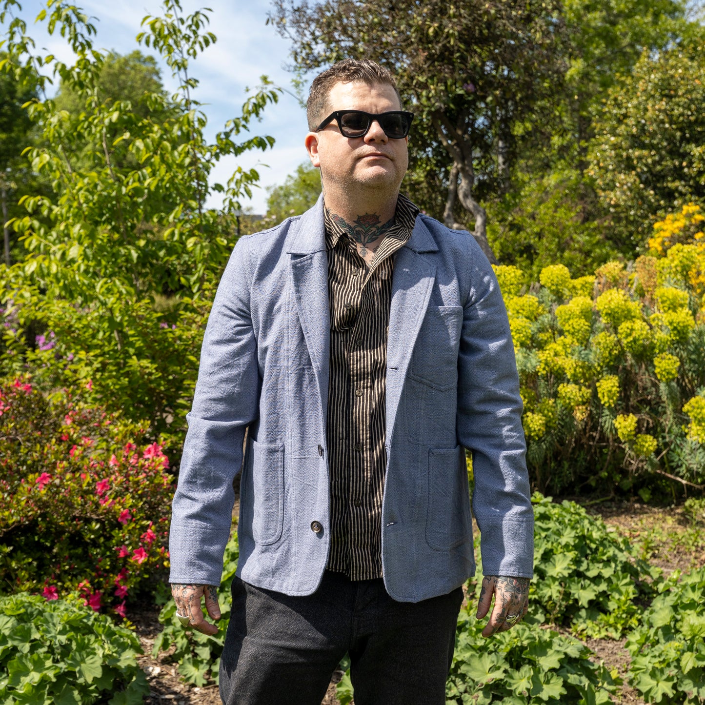Study Jacket - French Blue/Natural