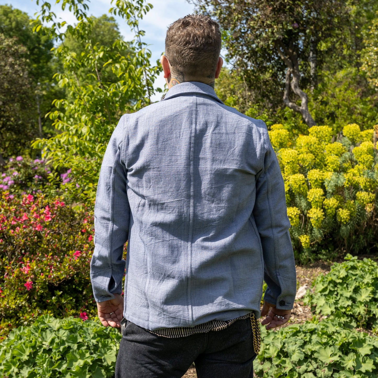 Study Jacket - French Blue/Natural