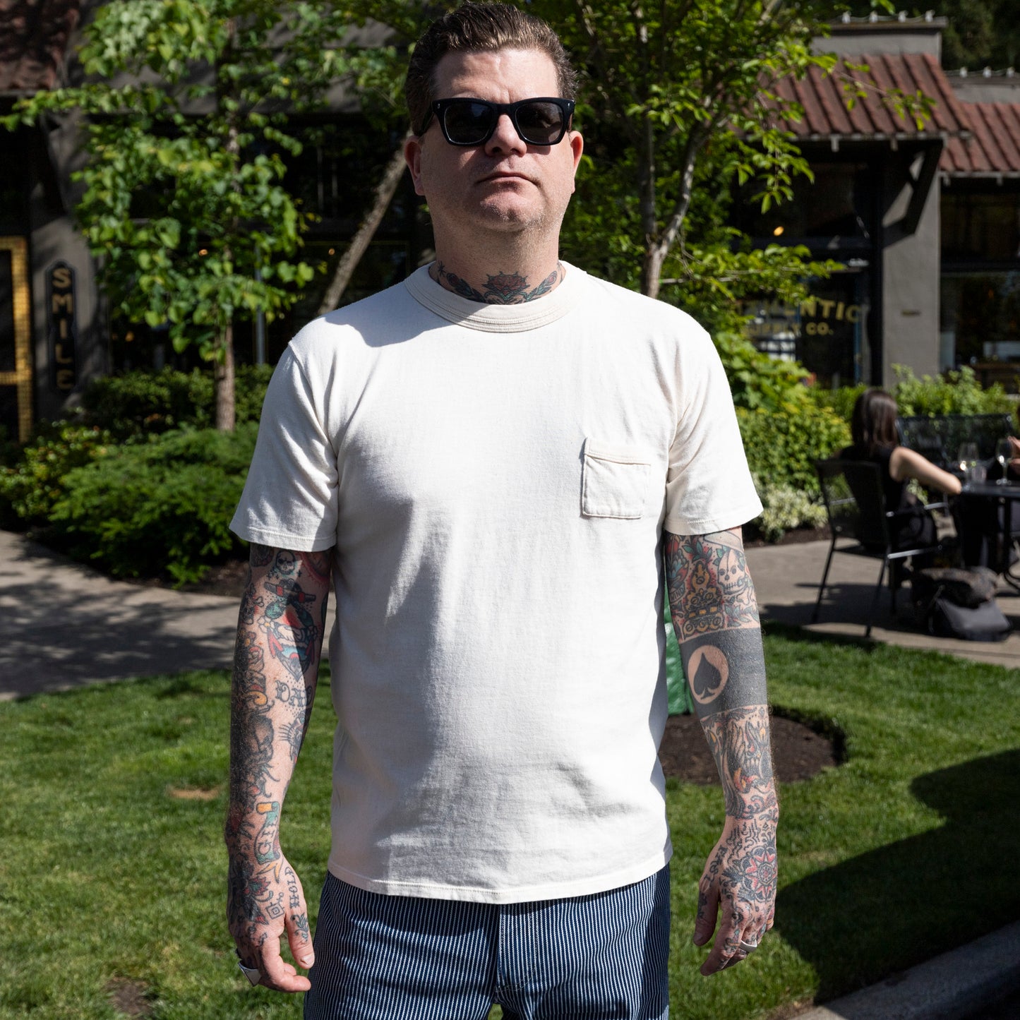 Loopwheeled Double Binder Tee - Ivory