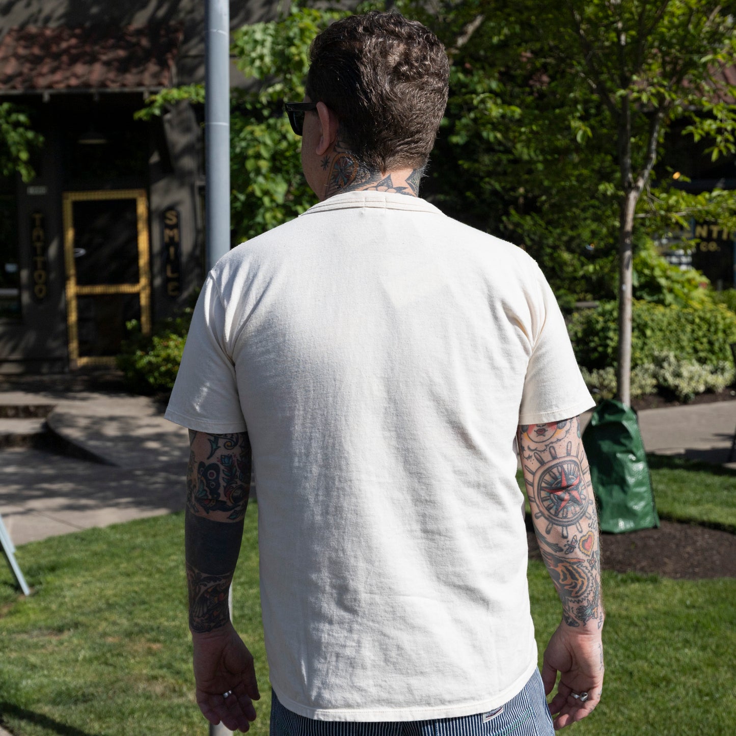 Loopwheeled Double Binder Tee - Ivory